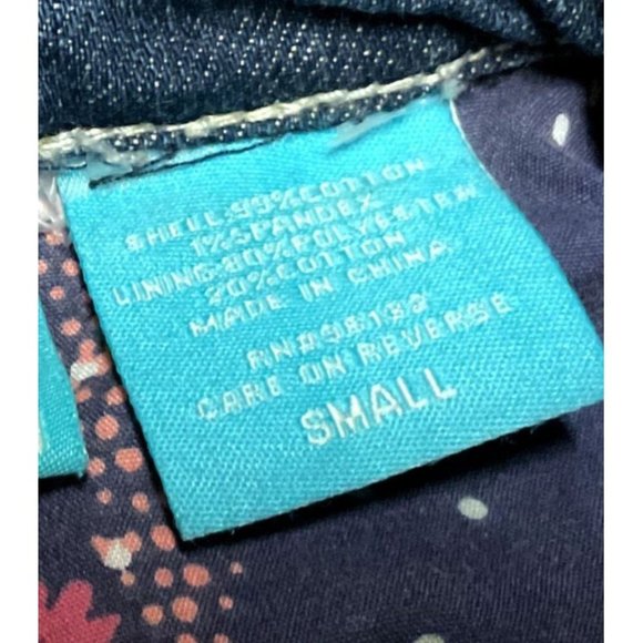 VTG HANG TEN DENIM TRUCKER JACKET SZ S BLUE CROPPED FACTORY DISTESSED WOMENS - Picture 5 of 5